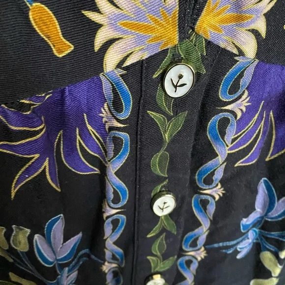 FARM Rio Black Garden Mini Dress with Multicolor Floral Design Medium - Picture 6 of 9